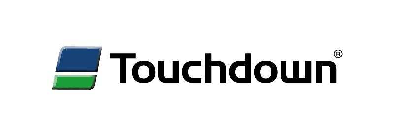 Logotipo de Touchdown con icono verde y azul a la izquierda